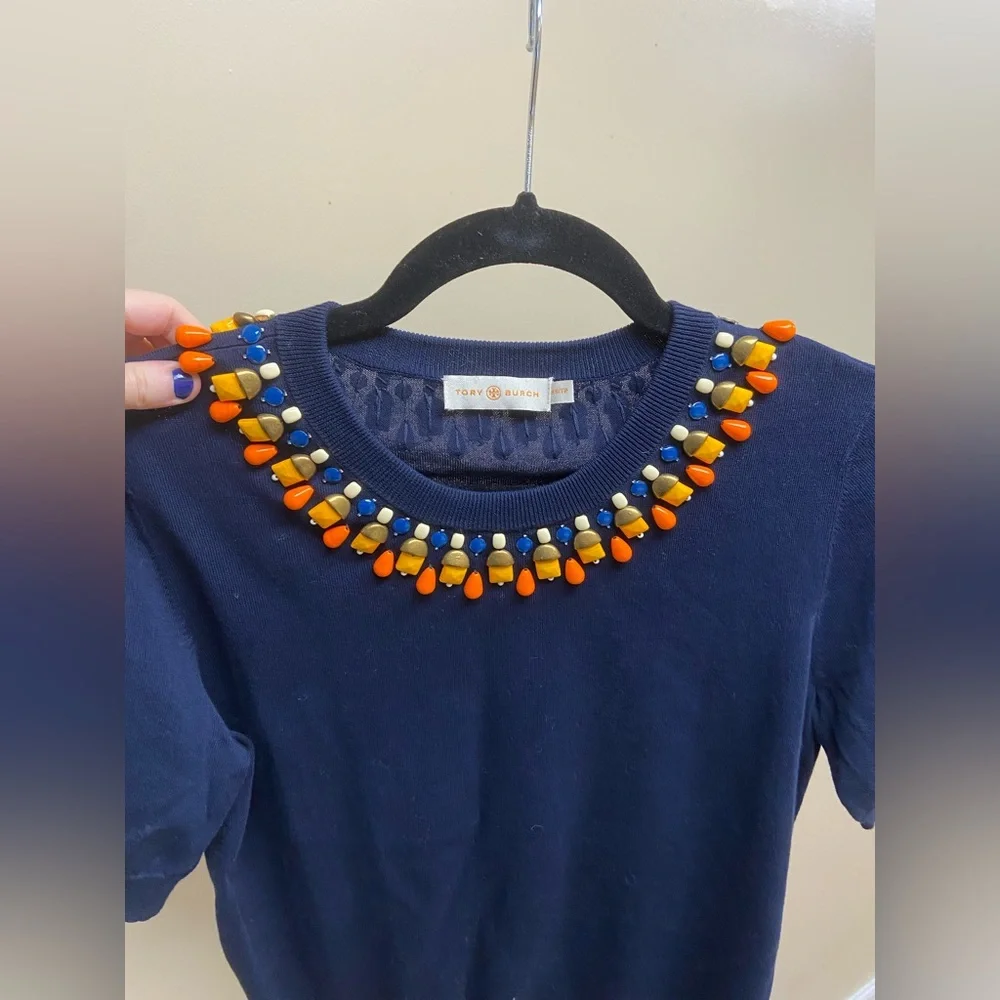 NWOT Tory Burch Beaded Top